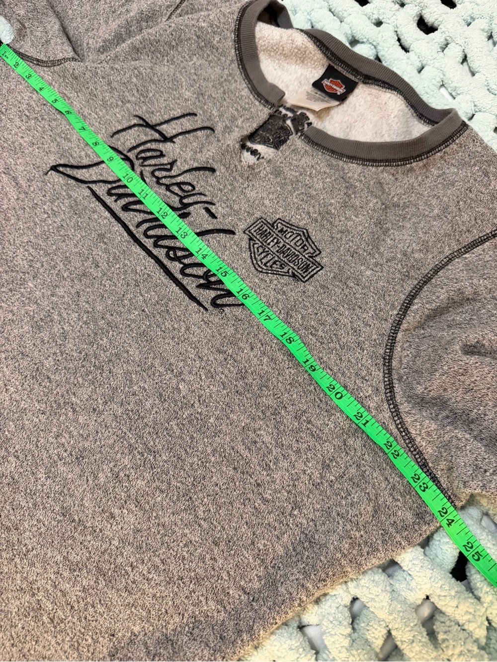 Harley-Davidson Wisconsin Gray Crewneck Long Sleeve Cuffed Sweatshirt XL - Picture 9 of 14